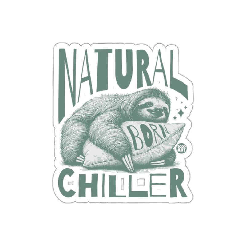 Load image into Gallery viewer, Natural Chiller Sloth Born On Pillow Funny sticker
