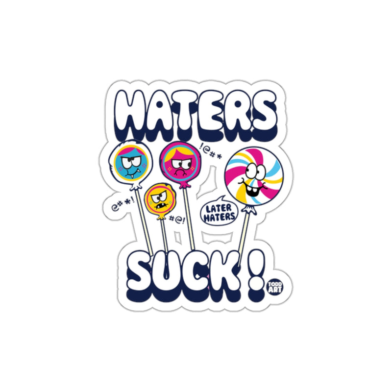 Load image into Gallery viewer, Haters Suck Cartoon Characters Sticker
