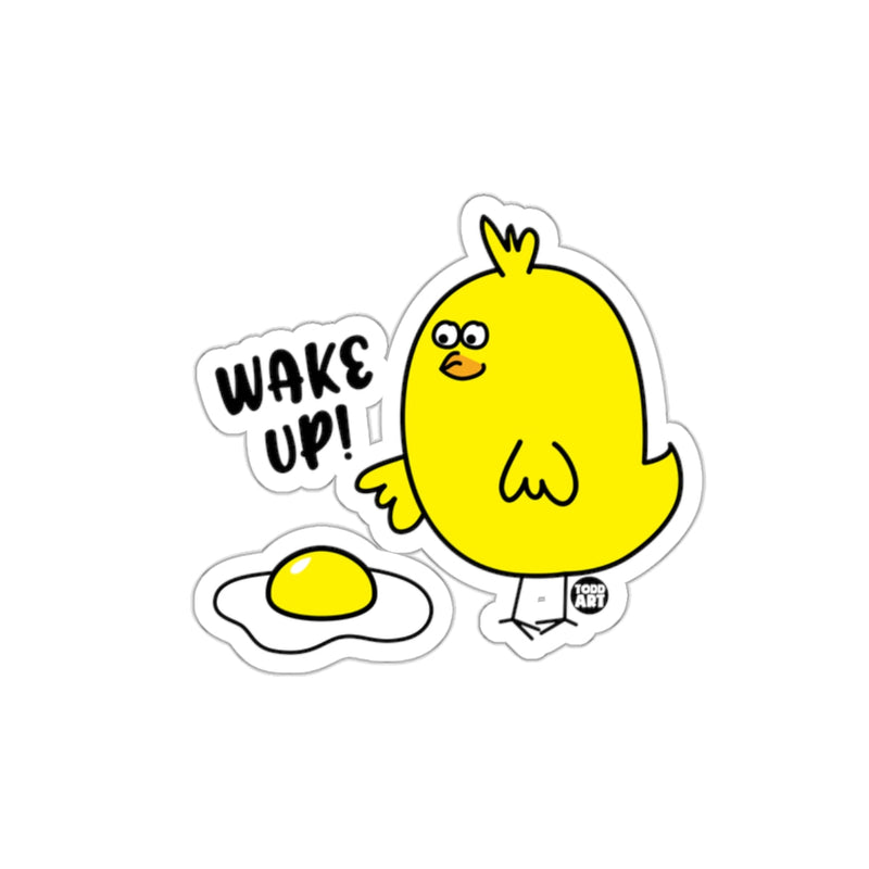 Load image into Gallery viewer, Wake Up Chick and Egg Cartoon Funny Sticker

