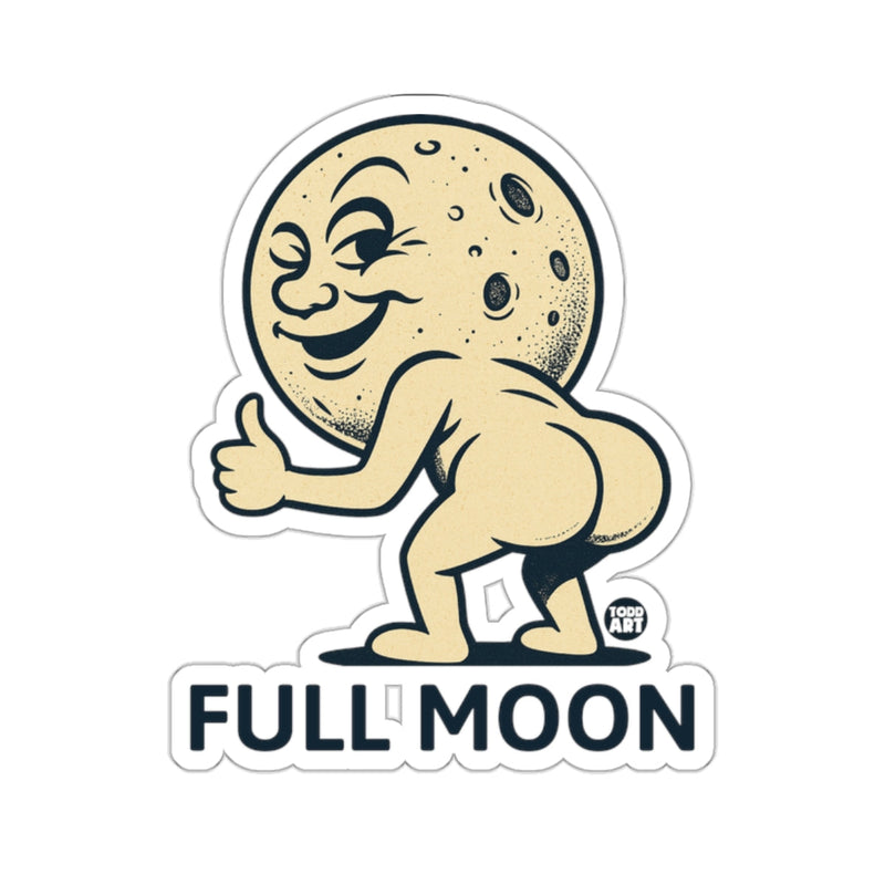 Load image into Gallery viewer, Funny Cartoon Full Moon Sticker for Humor Lovers
