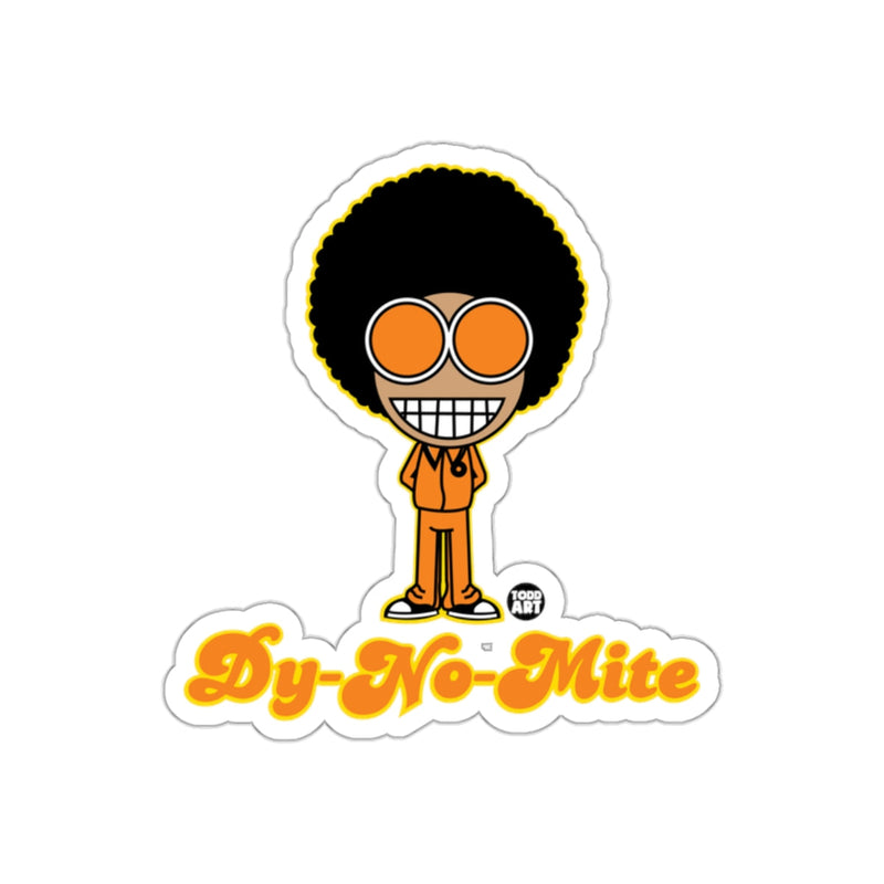 Load image into Gallery viewer, Groovy Cartoon Character Dy-No-Mite Sticker
