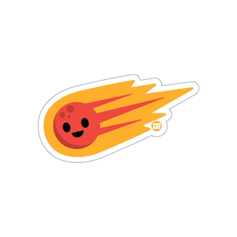 Load image into Gallery viewer, Happy Red Comet with Flames Cartoon Sticker

