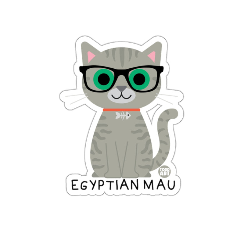 Load image into Gallery viewer, Cute Egyptian Mau Cat with Glasses Sticker
