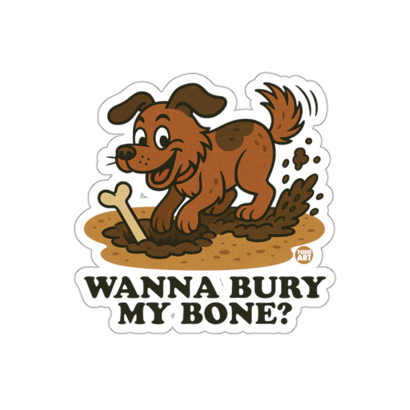 Load image into Gallery viewer, Wanna Bury My Bone Cartoon Dog Sticker product
