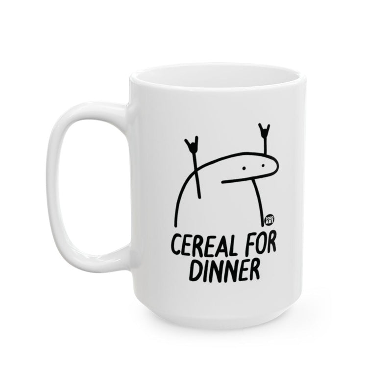 Load image into Gallery viewer, Funny Cereal for Dinner Cartoon Mug for Coffee Lovers
