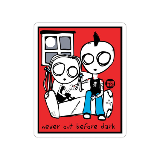 never out before dark poster by todd art