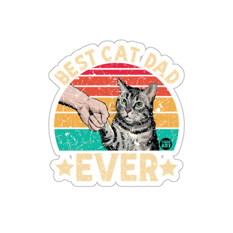 Load image into Gallery viewer, Best Cat Dad Ever With Awesome Striped Cat Image sticker

