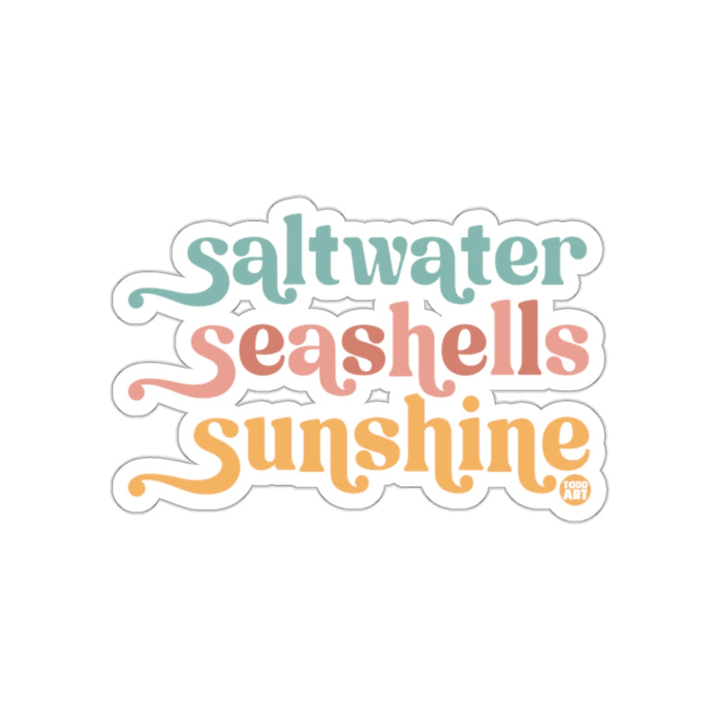 Load image into Gallery viewer, Saltwater Seashells Sunshine sticker perfect for summer
