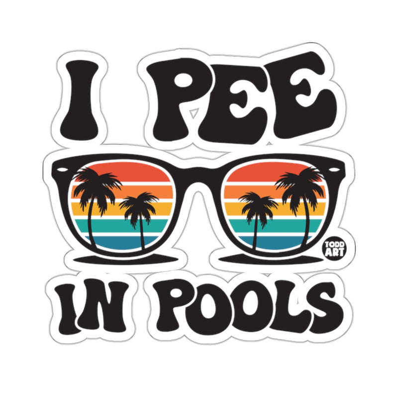 Load image into Gallery viewer, I PEE IN POOLS Retro Sunglasses Palm Trees Sunset 
