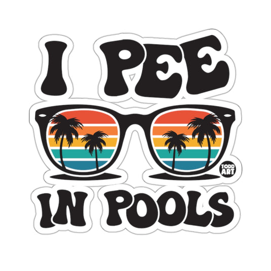 I PEE IN POOLS Retro Sunglasses Palm Trees Sunset 