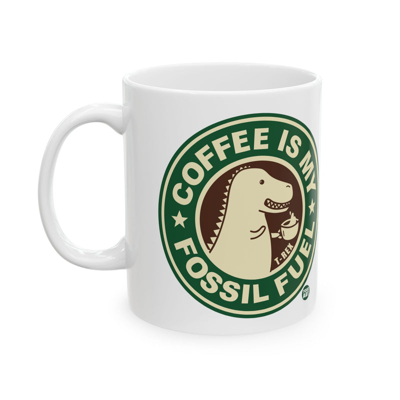 Load image into Gallery viewer, Coffee Fossil Fuel Dino Mug, Funny Mugs for Him, Sarcastic Mens Mug, Funny Coffee Mug Men
