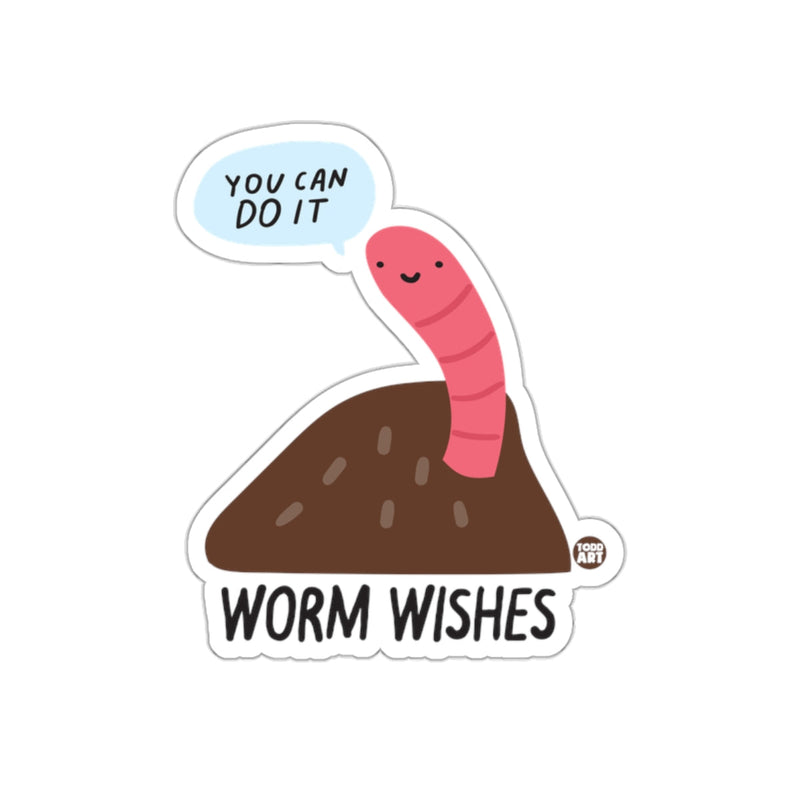 Load image into Gallery viewer, You Can Do It Worm Wishes Sticker Product
