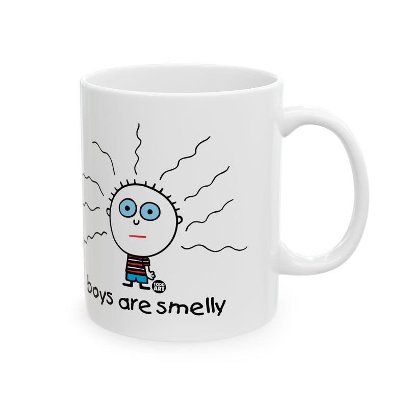 Load image into Gallery viewer, Boys Are Smelly Coffee Mug, Funny Boys Are Stupid Mug
