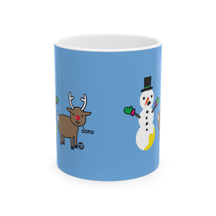 Reindeer Pee Snowman Mug