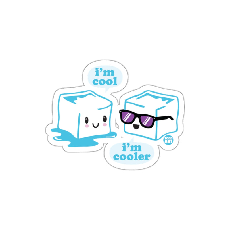 Load image into Gallery viewer, I'm Cool I'm Cooler Ice Cube Cartoon Sticker
