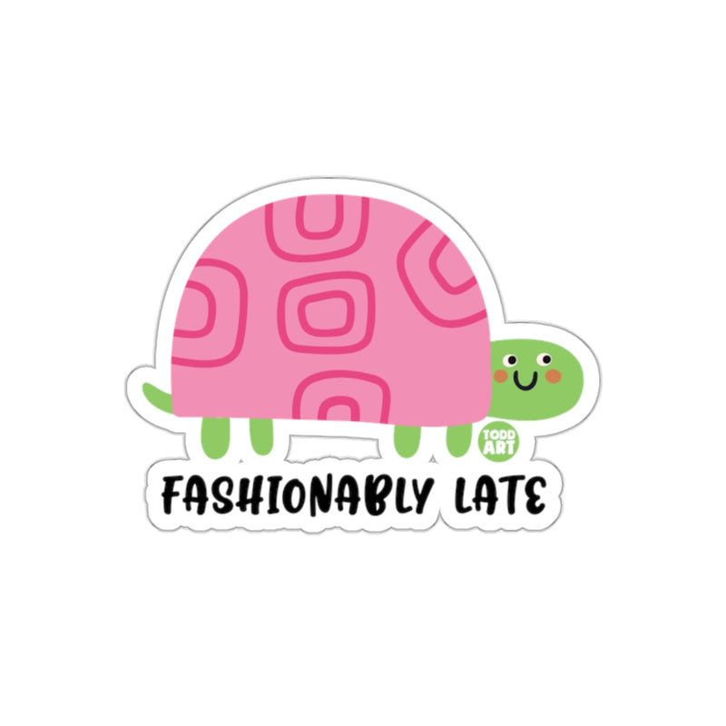 Load image into Gallery viewer, Cute Fashionably Late Turtle Sticker for Fun Decor
