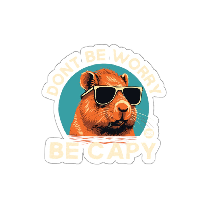 Load image into Gallery viewer, Cool Capybara Don't Be Worry Sunglasses Sticker
