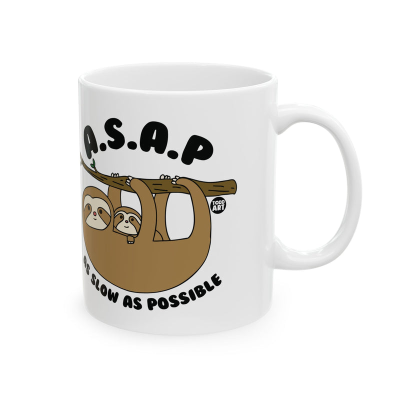 Load image into Gallery viewer, ASAP Sloth Mug, Funny Sloth Mug, As Slow As Possible Mug, Sloth Lover Gift
