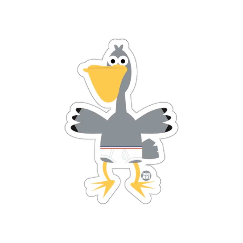 Load image into Gallery viewer, Cartoon Grey Bird with Yellow Beak Sticker
