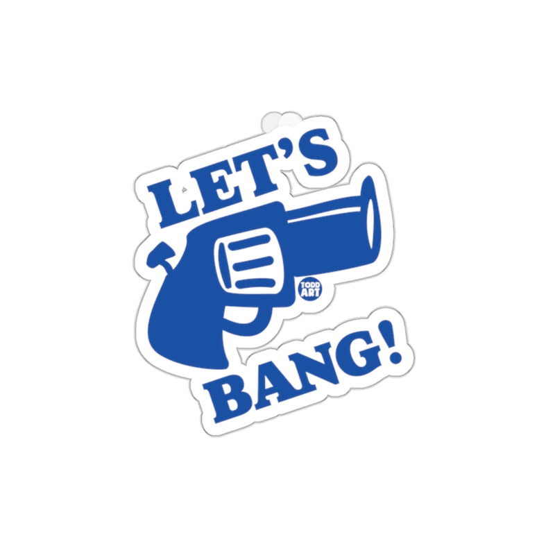 Load image into Gallery viewer, LET'S BANG Blue Gun Illustration Sticker
