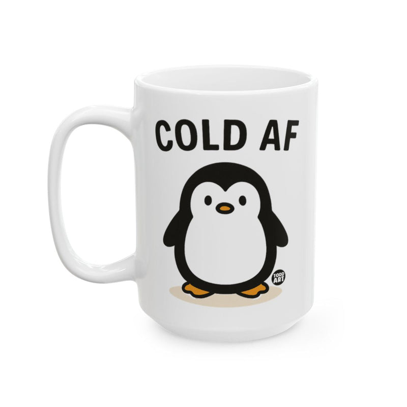 Load image into Gallery viewer, Cold AF Penguin Design Mug Perfect for Winter Beverage
