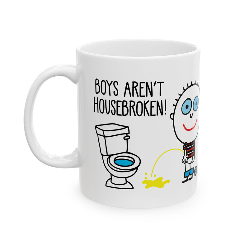 Load image into Gallery viewer, Boys Aren&#39;t Housebroken Coffee Mug, Funny Boys Are Stupid Mug
