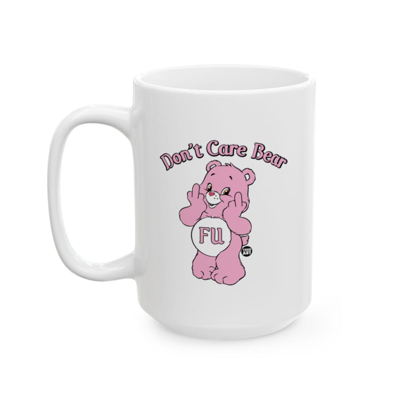 Load image into Gallery viewer, Don't Care Bear FU Funny Pink Bear Mug
