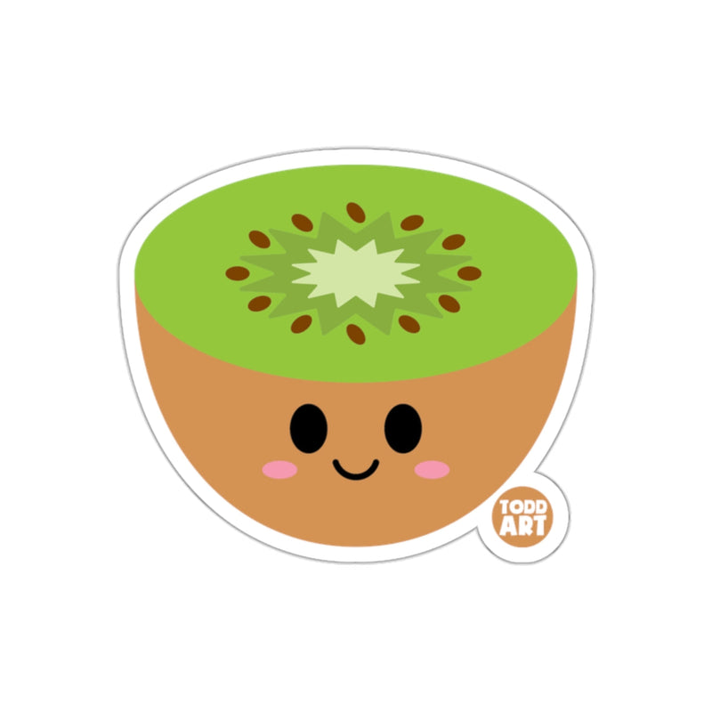 Load image into Gallery viewer, Cute Smiling Kiwi with Face Todd Art Sticker
