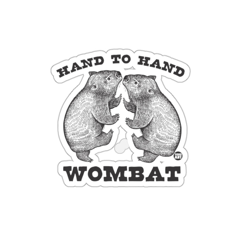 Load image into Gallery viewer, Hand to Hand Wombat Artwork Print
