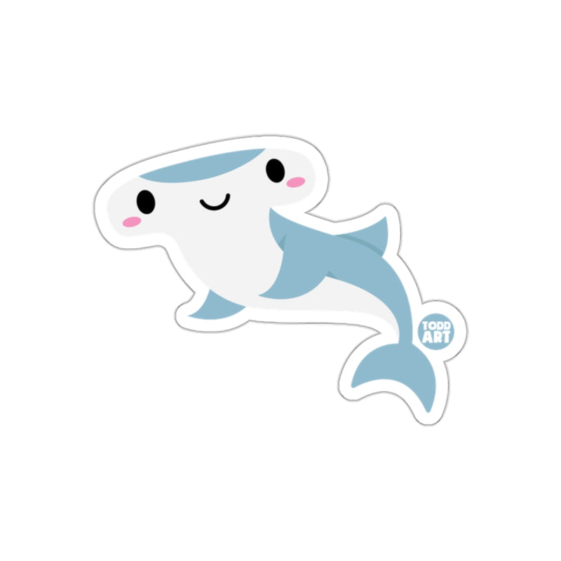 Load image into Gallery viewer, Adorable Happy Hammerhead Shark Icon Sticker
