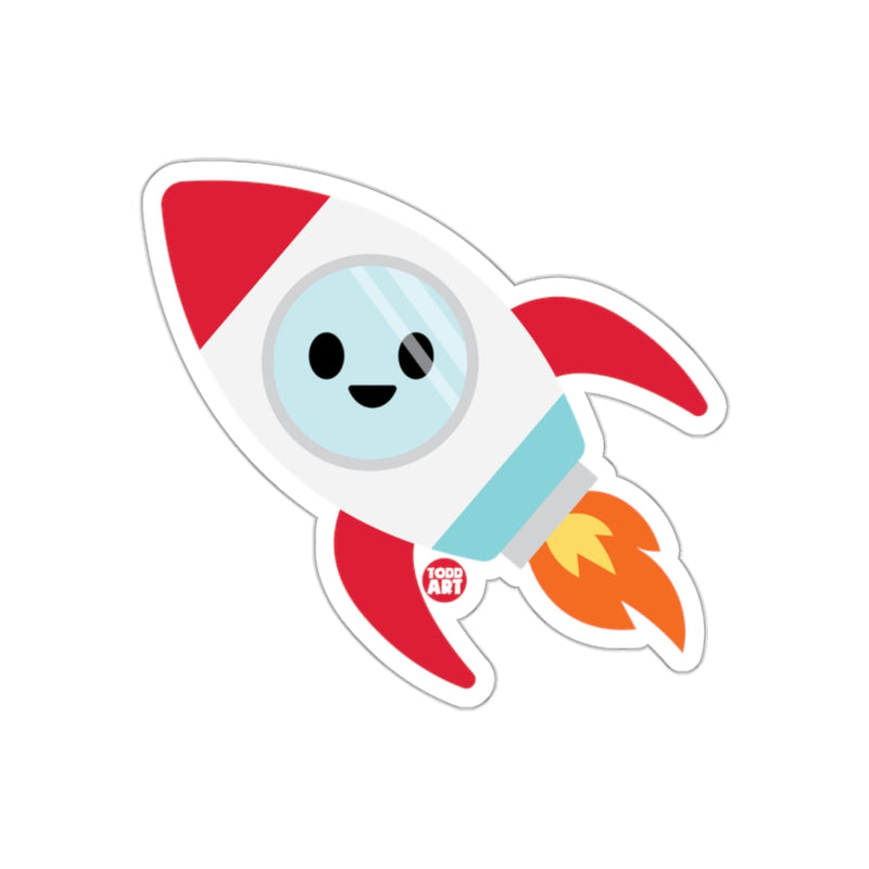 Load image into Gallery viewer, Adorable Rocket Ship Sticker for Kids Room Decor
