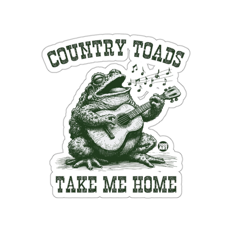 Load image into Gallery viewer, Country Toads Take Me Home Music Themed Sticker
