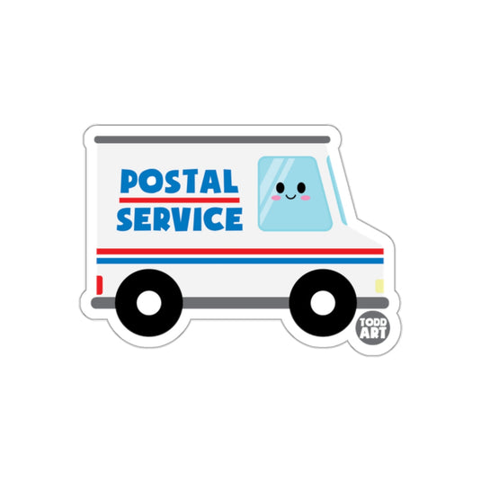 Cute Kawaii Style Postal Service Truck Sticker