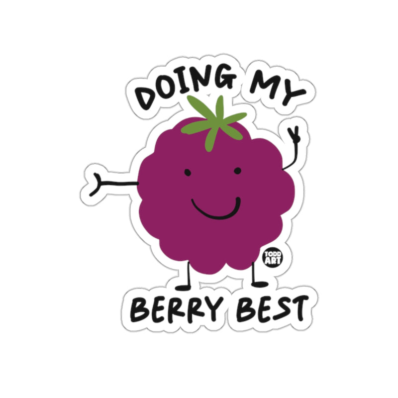 Load image into Gallery viewer, Doing My Berry Best Cute Fruit Sticker Design

