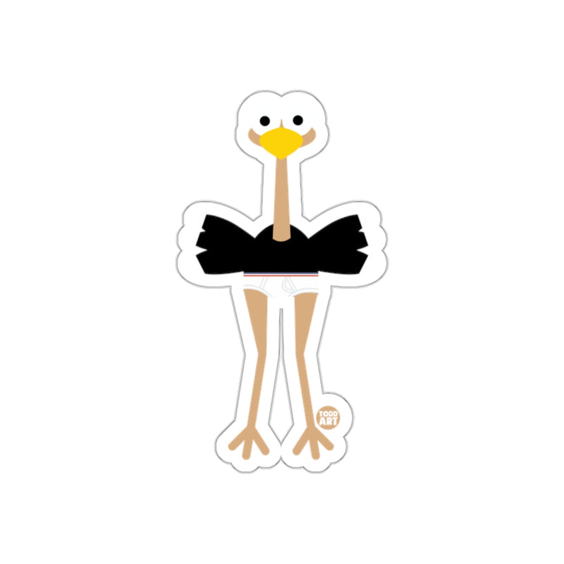 Load image into Gallery viewer, Funny Cartoon Ostrich with Tutu Sticker Product
