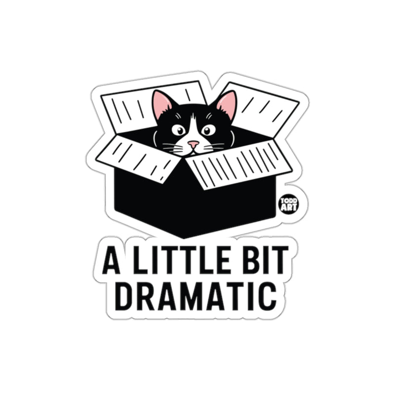 Load image into Gallery viewer, A Little Bit Dramatic Cat in Box Sticker
