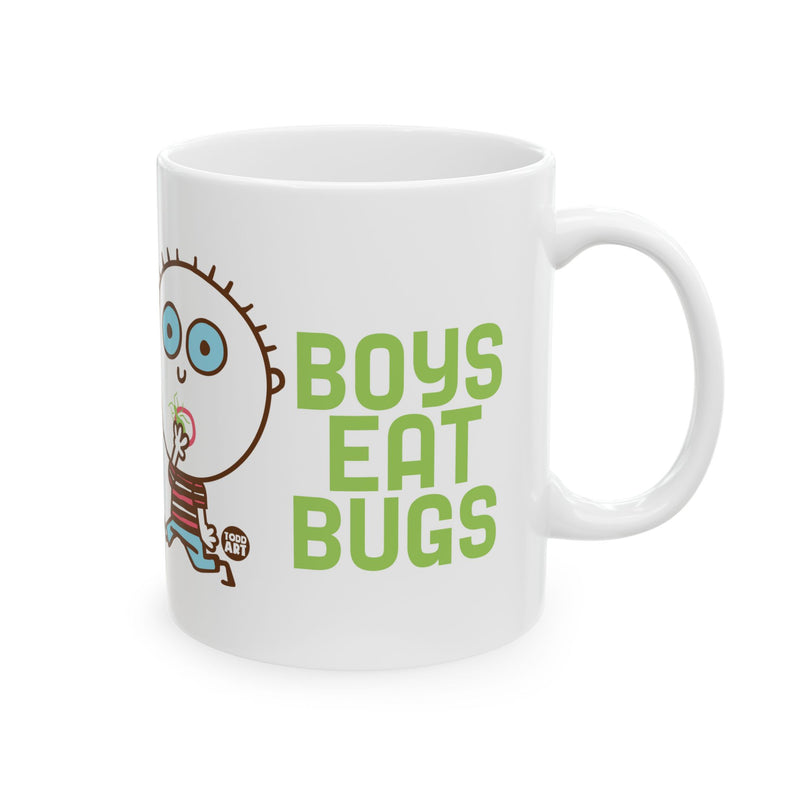 Load image into Gallery viewer, Boys Eat Bugs Coffee Mug, Funny Boys Are Stupid Mug
