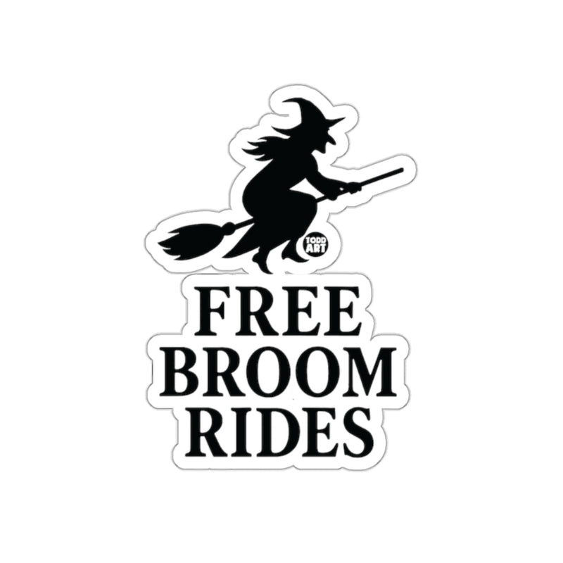 Load image into Gallery viewer, Free Broom Rides Halloween Witch Sticker
