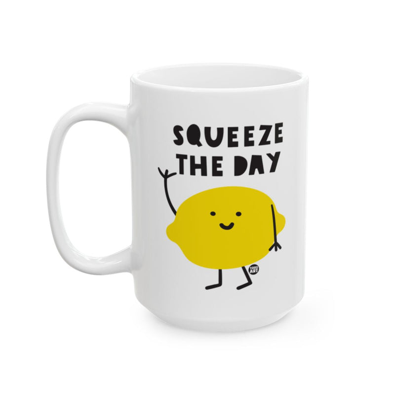 Load image into Gallery viewer, Squeeze the Day Lemon Mug with Cute Cartoon Design
