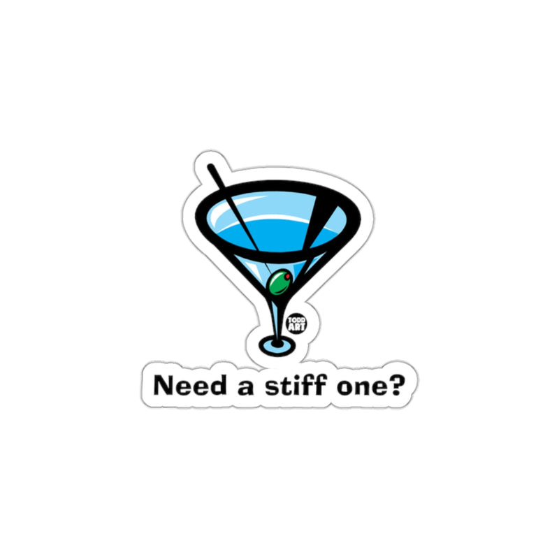 Load image into Gallery viewer, Need a stiff one? martini sticker product
