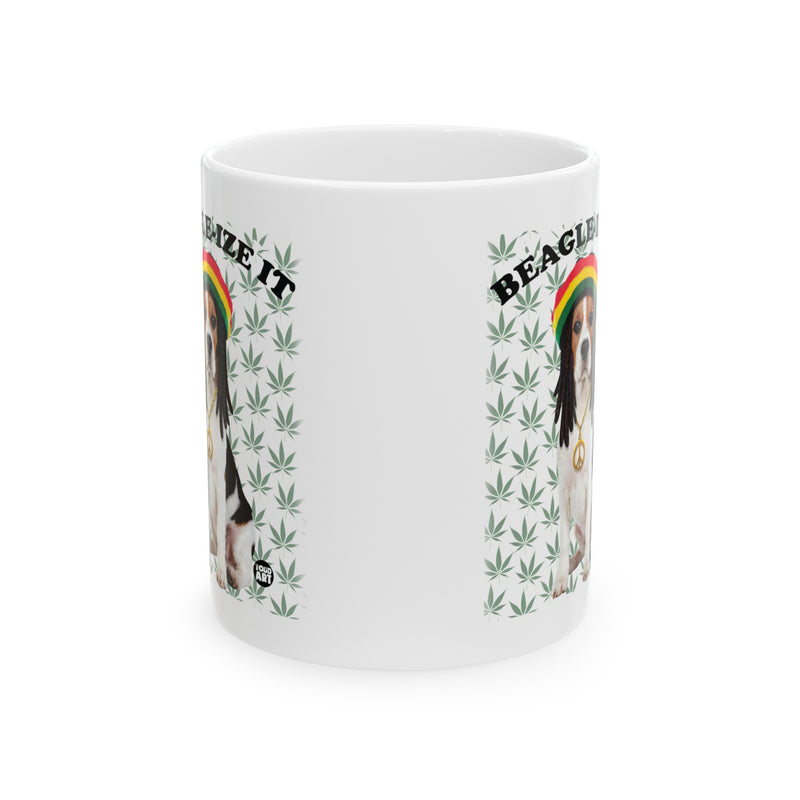 Load image into Gallery viewer, Beagleize It Mug, Funny Weed Mug, Funny Beagle Mug
