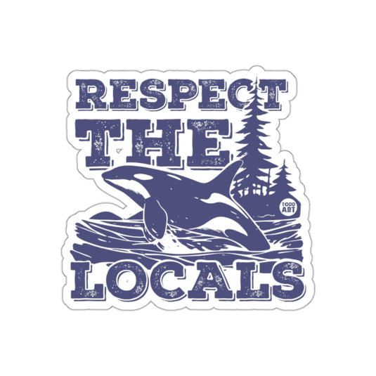 Respect the Locals Whale and Forest Scene 