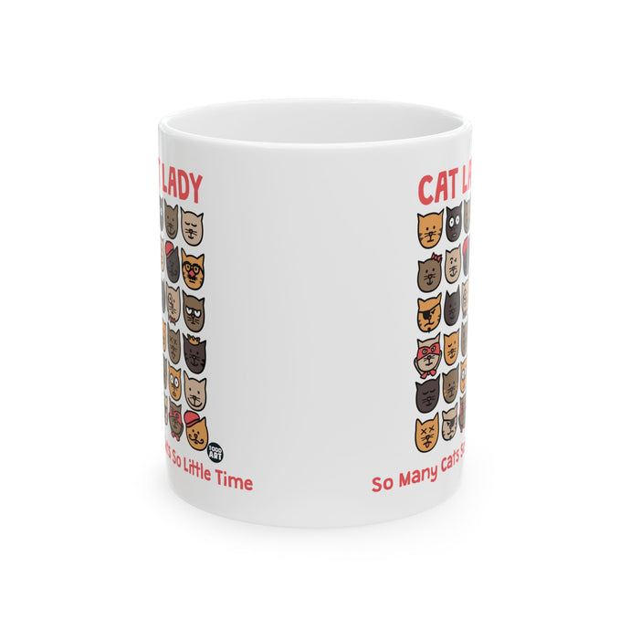 Cat Lady Coffee Mug, So Many Cats So Little Time Mug, Funny Cat Owner Coffee Mug Gift