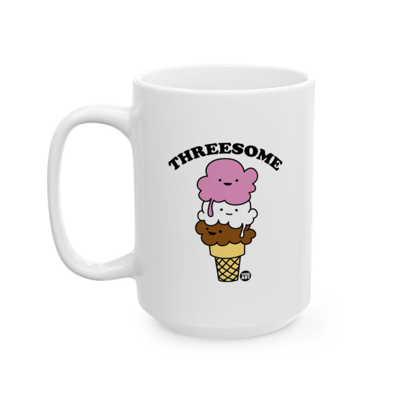 Load image into Gallery viewer, Funny Ice Cream Cone Threesome Graphic Mug
