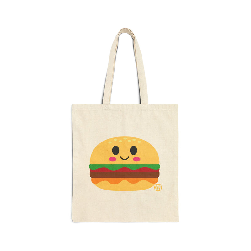 Load image into Gallery viewer, Burger and Fries Cotton Canvas Tote Bag
