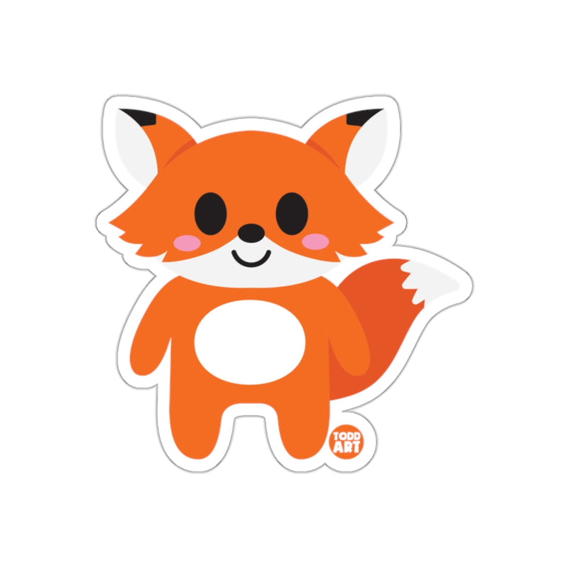 Load image into Gallery viewer, Cute Happy Fox Cartoon Character Sticker for Kids
