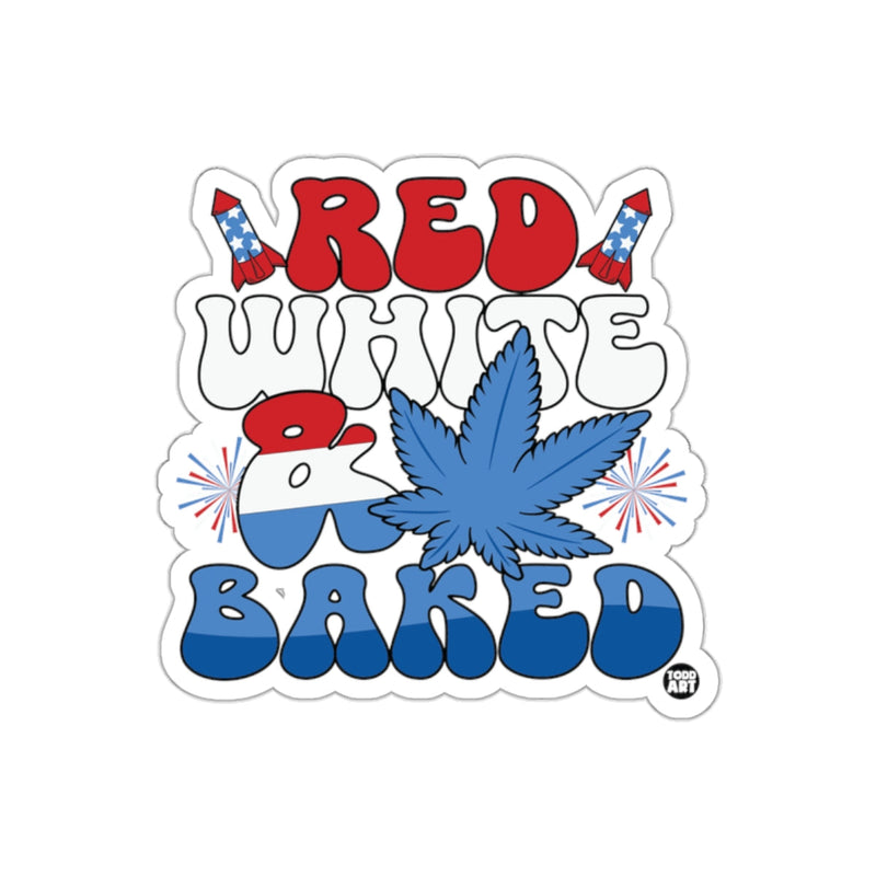 Load image into Gallery viewer, Red White and Baked Sticker for Celebrating Holidays
