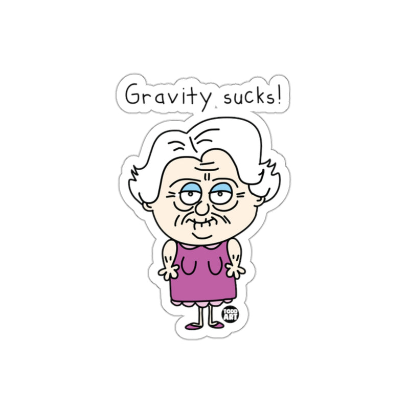 Load image into Gallery viewer, Gravity Sucks Cartoon Sticker by Todd Art Funny Sticker
