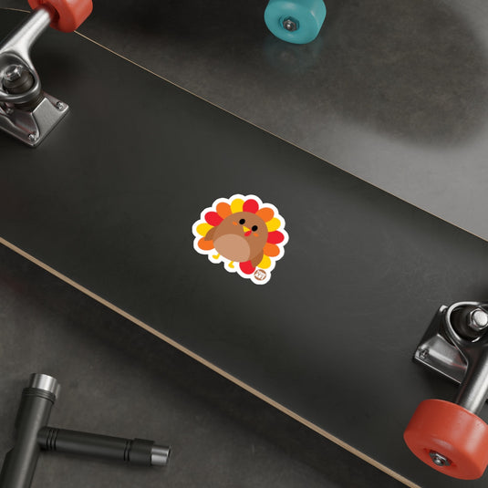 Cute Thanksgiving Turkey Sticker for Laptops and Bottles
