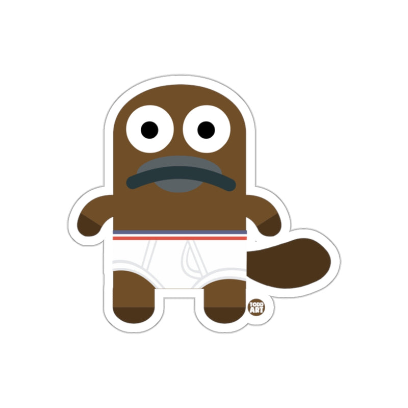 Load image into Gallery viewer, Cute Cartoon Platypus In Shorts Sticker Design
